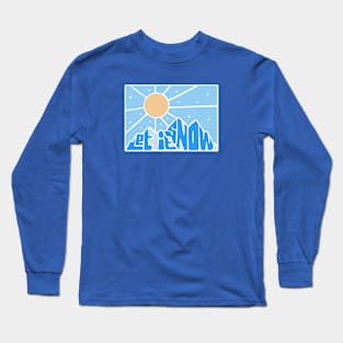 Vintage Let It Snow Mountain Landscape // Mountain Hiking Winter Long Sleeve T-Shirt